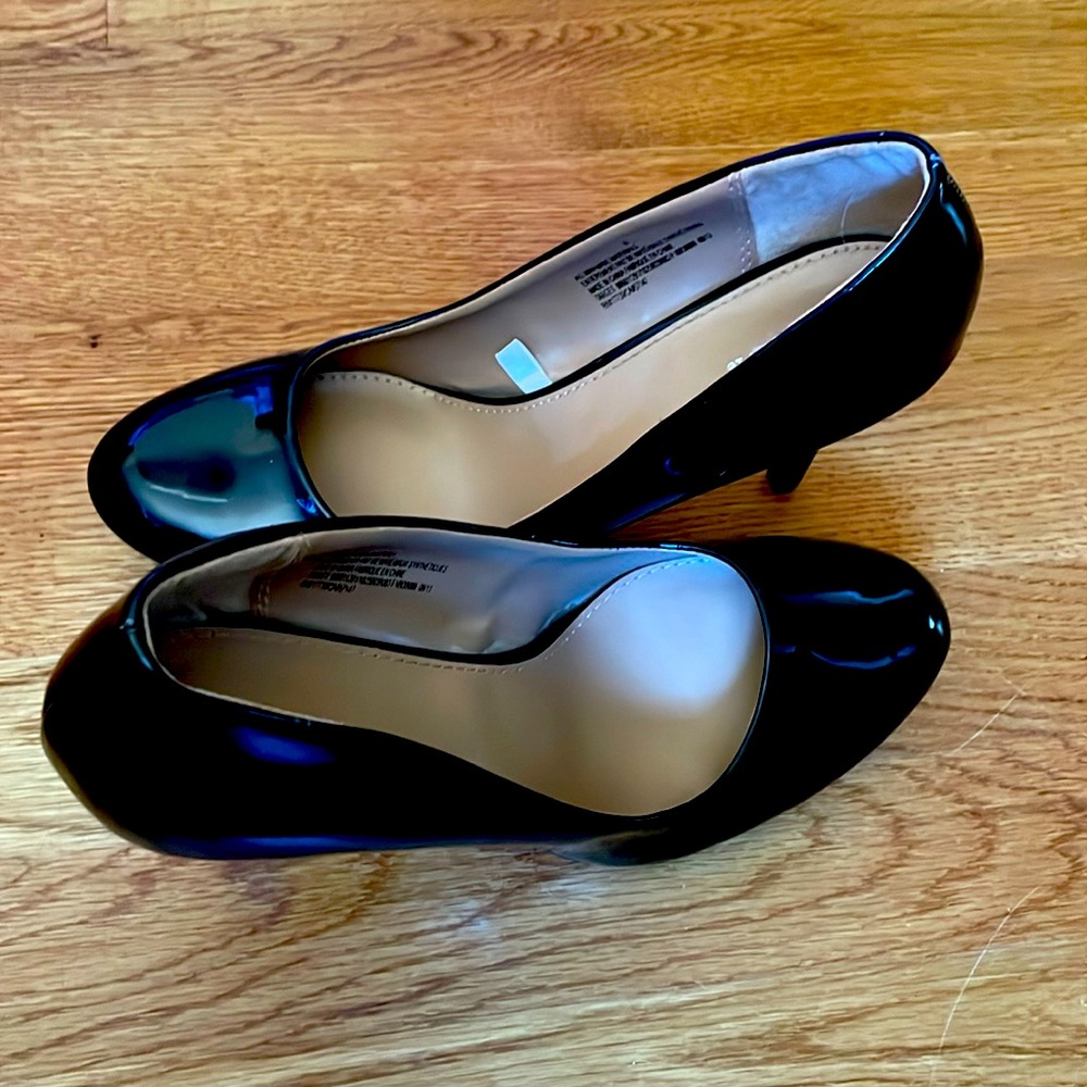 Merona, black patent leather stiletto heels. Size 8. New without tags.